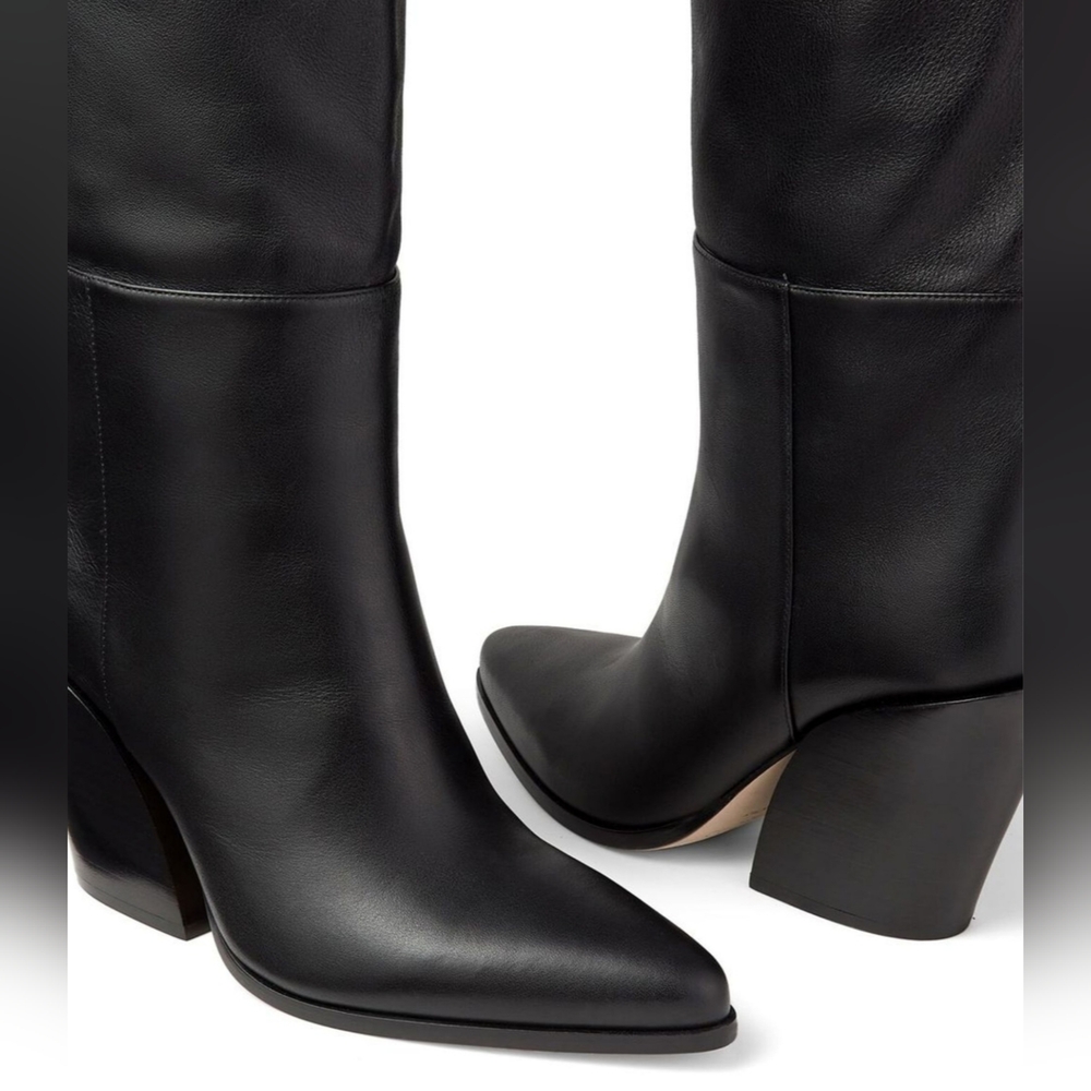 Jimmy Choo 100% Leather Maceo 85mm Over-The-Knee Boots - Picture 6 of 15